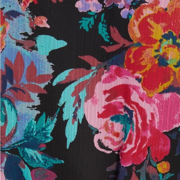 CHARLES HENRY PRINT LONG SLEEVE RUFFLE FIT & FLARE MINIDRESS DRESS SZ M - Picture 9 of 11